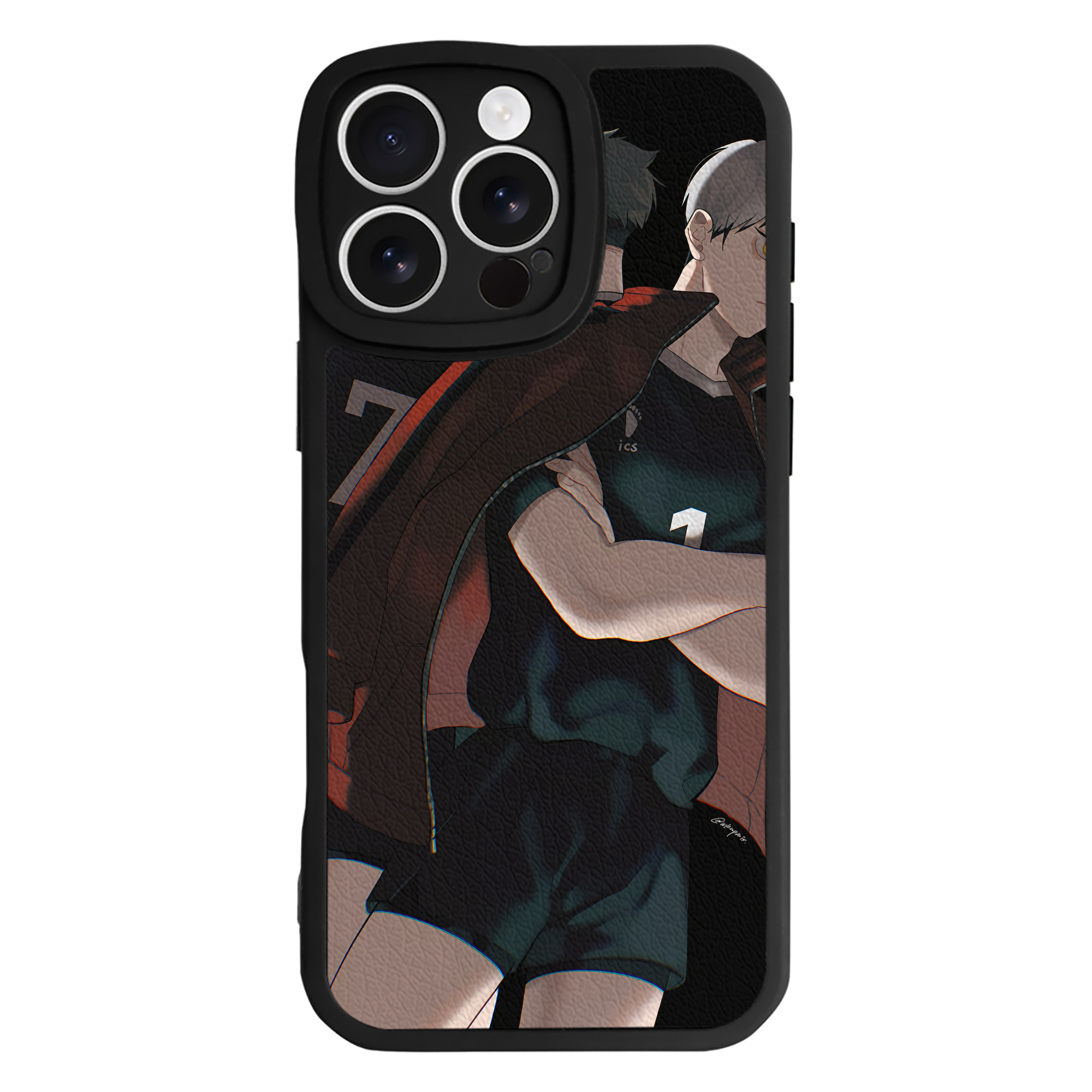 （画像用） ハイキュー!! Haikyu!! 【iPhone 16シリーズ対応】シリコンスマホケース（レザー調） 材質：シリコン
